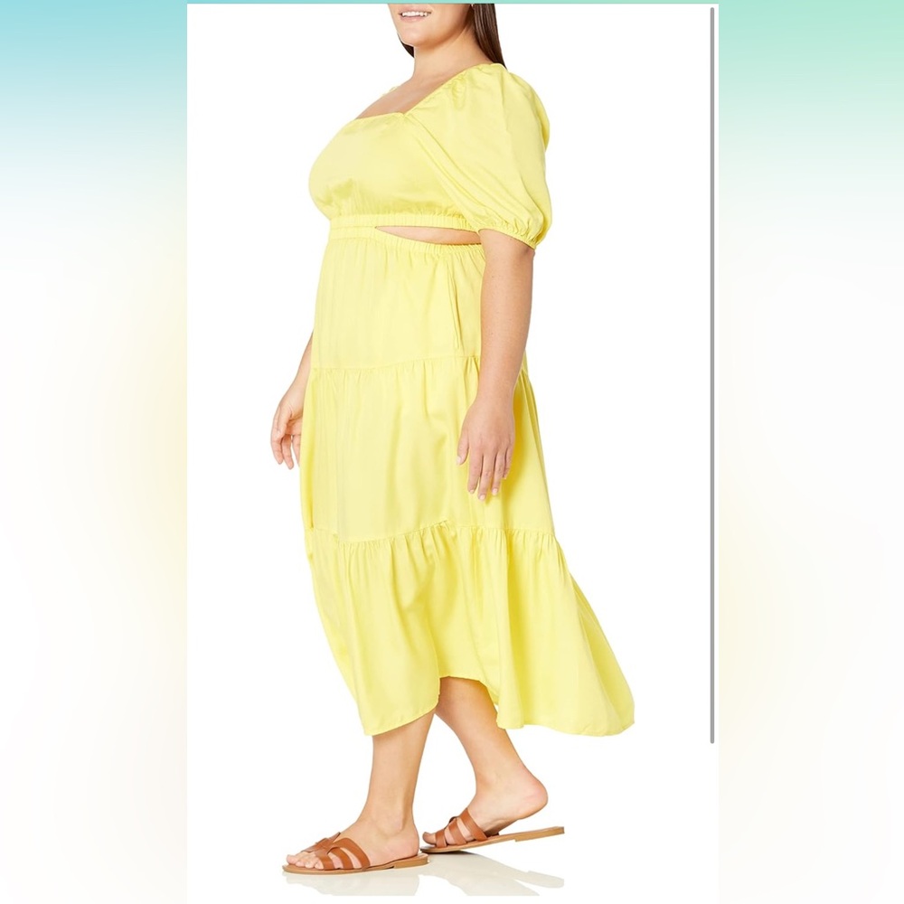 NWT The Drop Women's Anaya Square Neck Cut-Out Tiered Maxi Dress - Picture 7 of 8
